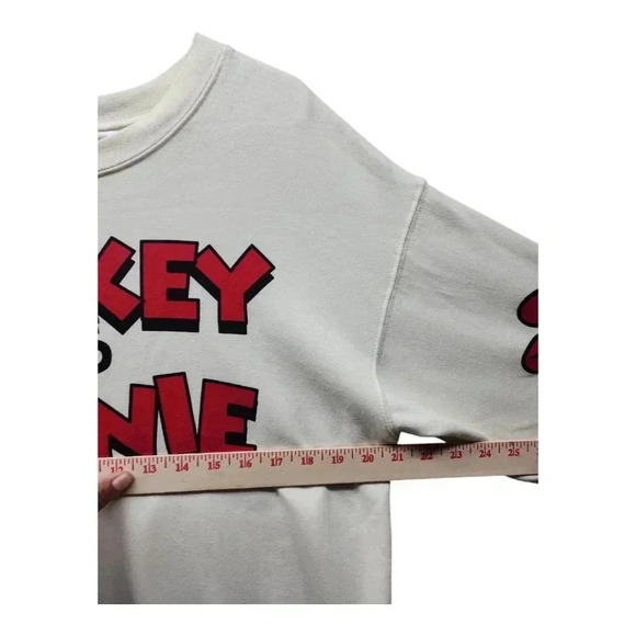 Disney Mickey‎ Minnie Mouse Sweater L 11-13 Sweatshirt Crew Neck Oversized 90s - Picture 8 of 10